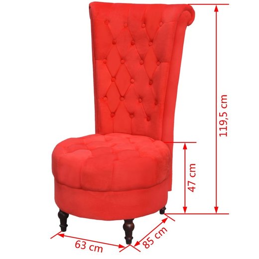 Sessel mit hoher Lehne Rot Stoff