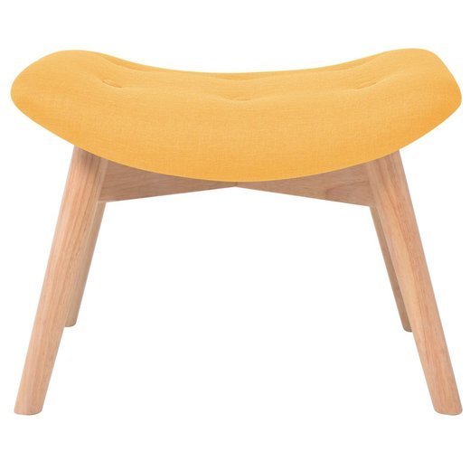 Sessel mit Fuhocker Gelb Stoff