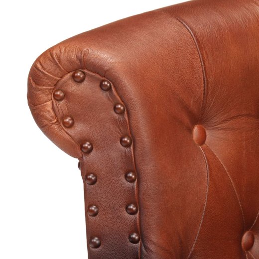 Sessel Braun Echtes Ziegenleder