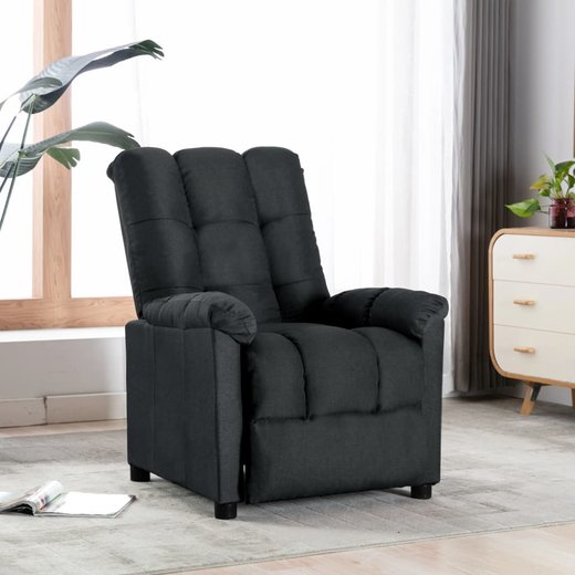 Relaxsessel Dunkelgrau Stoff