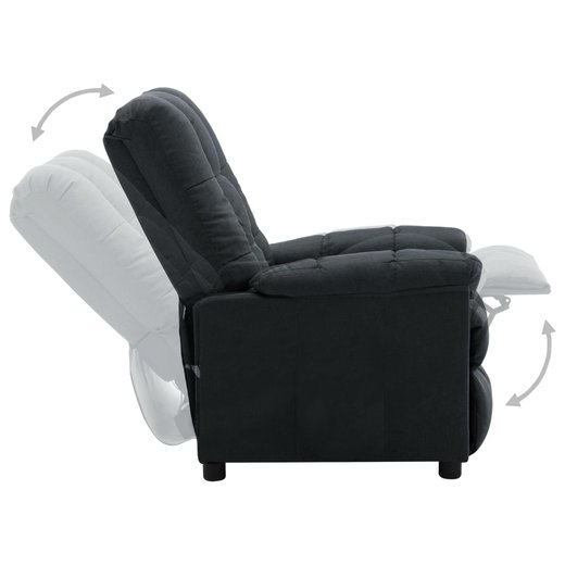 Relaxsessel Dunkelgrau Stoff