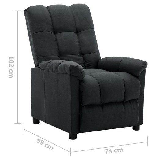 Relaxsessel Dunkelgrau Stoff
