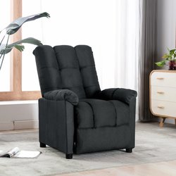 Relaxsessel Dunkelgrau Stoff