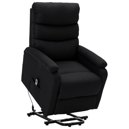 Sessel mit Aufstehhilfe Schwarz Stoff