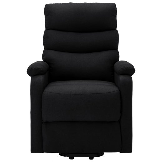 Sessel mit Aufstehhilfe Schwarz Stoff
