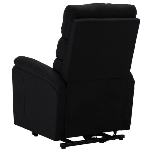 Sessel mit Aufstehhilfe Schwarz Stoff