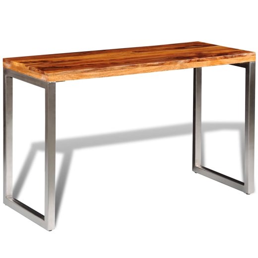 Esstisch Schreibtisch Massivholz mit Stahlbeinen
