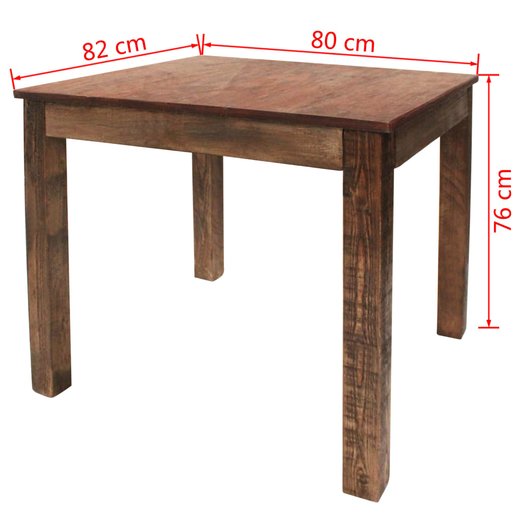 Esszimmertisch Recyceltes Massivholz 82 x 80 x 76 cm