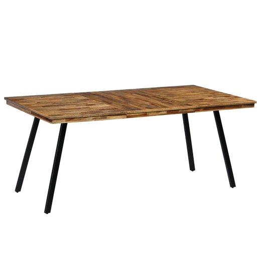 Esstisch RecyceltesTeak und Stahl 180 x 90 x 76 cm