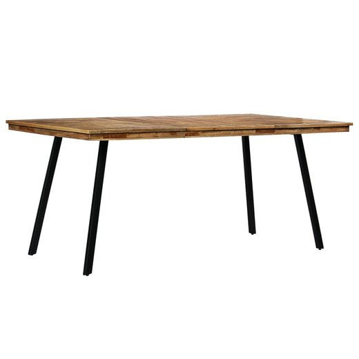 Esstisch RecyceltesTeak und Stahl 180 x 90 x 76 cm