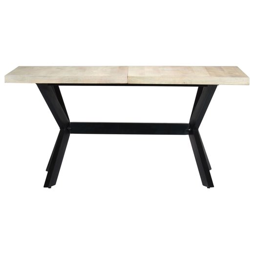 Esstisch Wei 160 x 80 x 75 cm Massivholz Mango