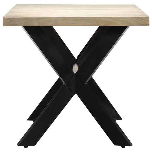 Esstisch Wei 160 x 80 x 75 cm Massivholz Mango