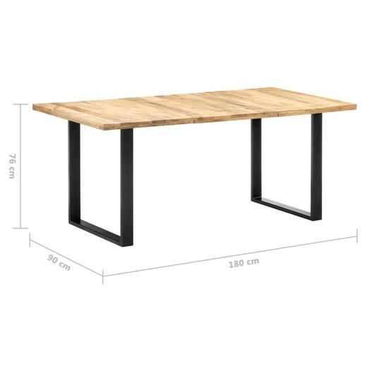 Esstisch 180 x 90 x 76 cm Massivholz Mango
