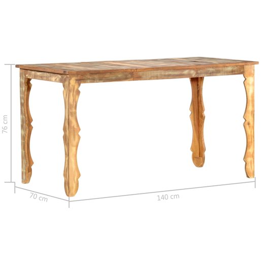 Esstisch 1407076 cm Recyceltes Massivholz