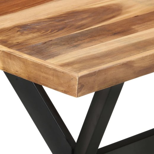 Esstisch 120x60x75 cm Massivholz mit Palisander-Finish