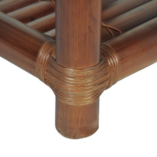 Nachttisch 454540 cm Bambus Dunkelbraun