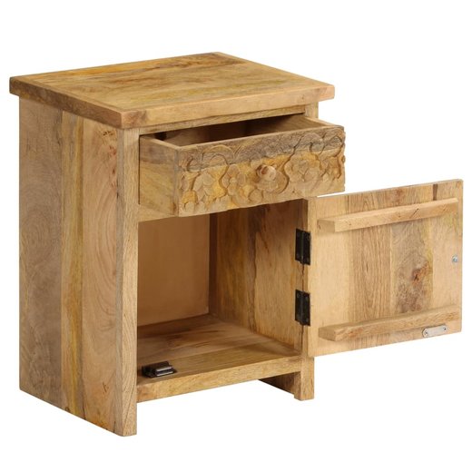 Nachttisch Mangoholz Massiv 40 x 30 x 50 cm