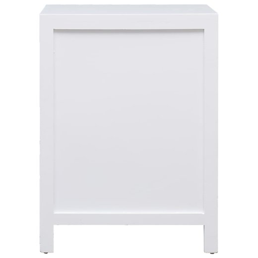 Nachttisch Wei 382852 cm Paulownia Holz