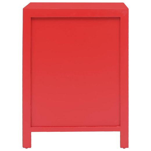 Nachttisch Rot 382852 cm Paulownia Holz