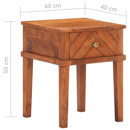 Nachttisch 404050 cm Akazie Massivholz
