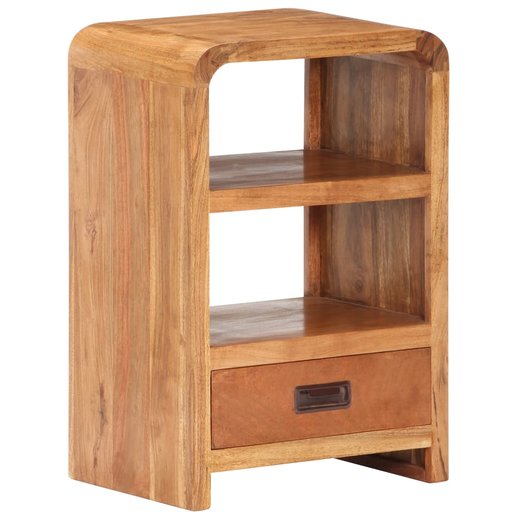 Nachttisch 40x30x60 cm Akazie Massivholz Palisander-Finish