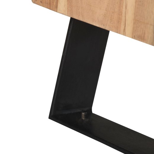 Nachttisch 40x30x50 cm Akazie Massivholz mit Naturkanten