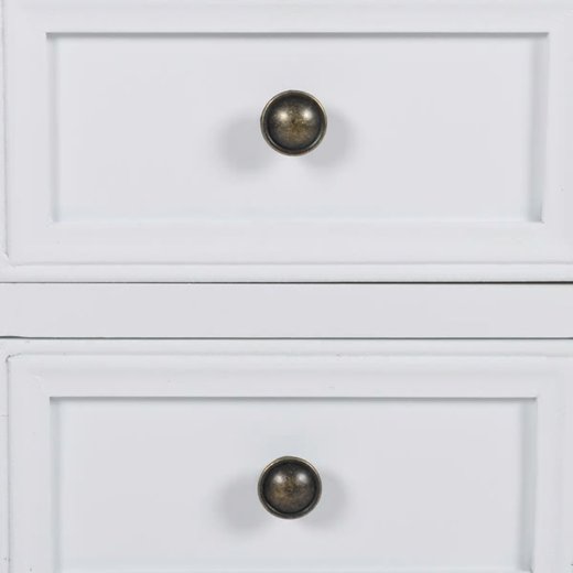 Nachtschrank mit 2 Schubladen MDF Wei