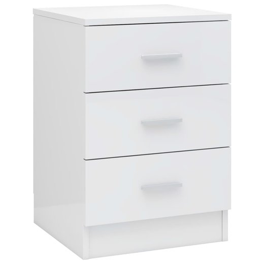 Nachtschrank Hochglanz-Wei 383556 cm Spanplatte