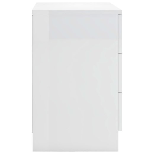 Nachtschrank Hochglanz-Wei 383556 cm Spanplatte