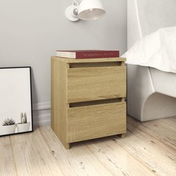 Nachttische 2 Stk. Sonoma-Eiche 30x30x40 cm Spanplatte