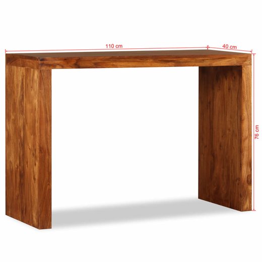 Konsolentisch Massivholz mit Palisander-Finish 110 x 40 x 76 cm