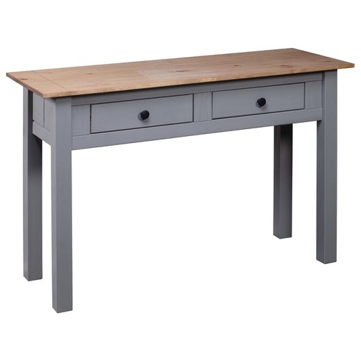 Konsolentisch Grau 110 x 40 x 72 cm Massivholz Panama-Kiefer