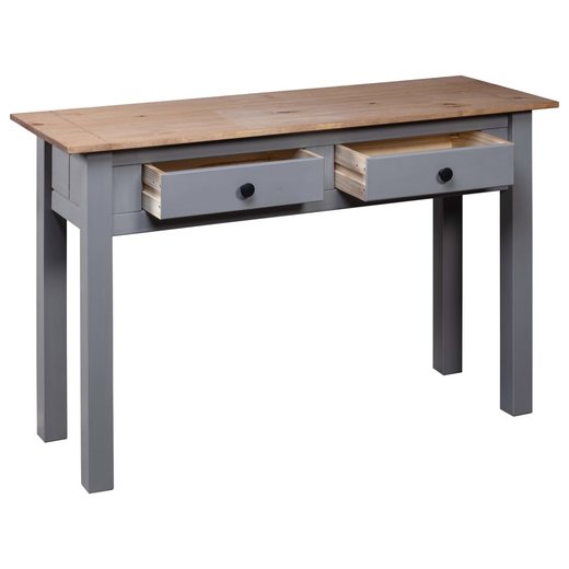 Konsolentisch Grau 110 x 40 x 72 cm Massivholz Panama-Kiefer