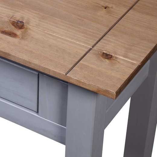 Konsolentisch Grau 110 x 40 x 72 cm Massivholz Panama-Kiefer
