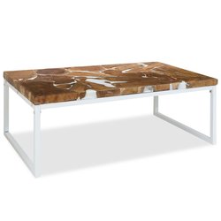 Couchtisch Teak Harz 110 x 60 x 40 cm
