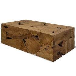 Couchtisch Echtholz 90 x 50 x 35 cm Braun