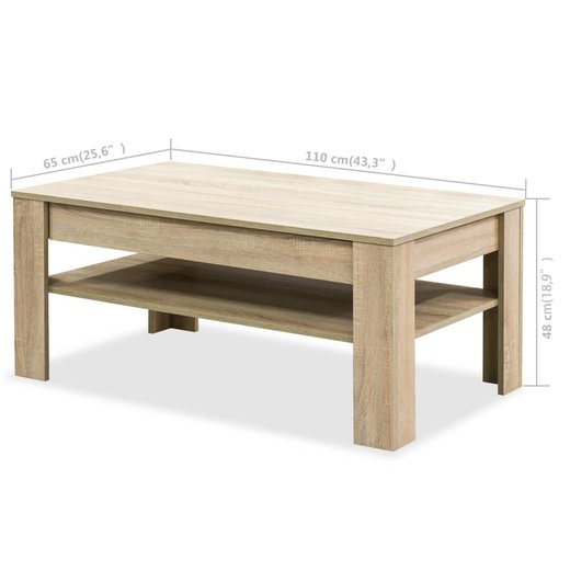 Couchtisch Spanplatte 1106548 cm Eiche