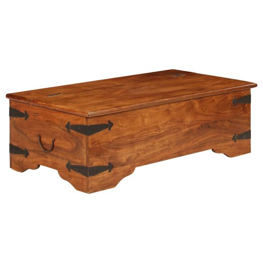 Couchtisch Akazienholz Massiv Palisander-Finish 110x55x35 cm