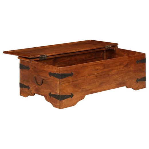 Couchtisch Akazienholz Massiv Palisander-Finish 110x55x35 cm