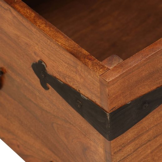 Couchtisch Akazienholz Massiv Palisander-Finish 110x55x35 cm