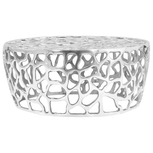 Couchtisch Aluminiumguss 70 x 30 cm Silbern