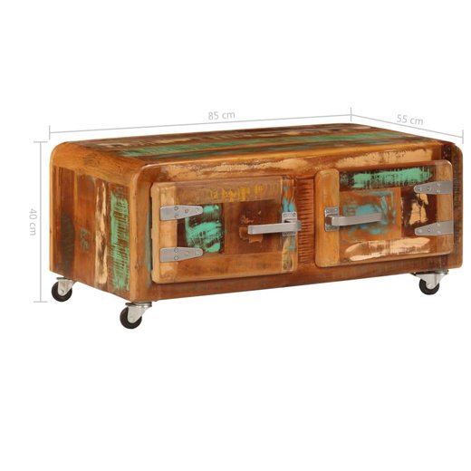 Couchtisch 85x55x40 cm Altholz Massiv