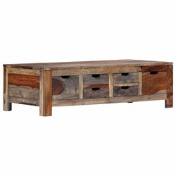 Couchtisch Grau 100 x 55 x 30 cm Massivholz