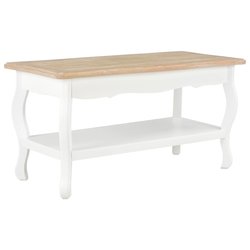Couchtisch Wei und Braun 87,5 x 42 x 44 cm Kiefernholz...