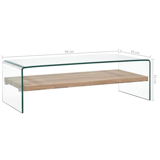 Couchtisch Transparent 984531 cm Hartglas