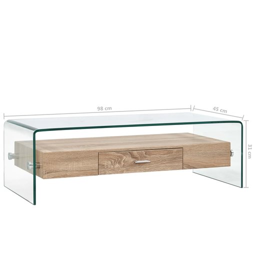 Couchtisch Transparent 984531 cm Hartglas