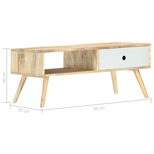 Couchtisch 905040 cm Massivholz Mango