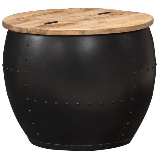 Couchtisch Rund 5343 cm Massivholz Mango