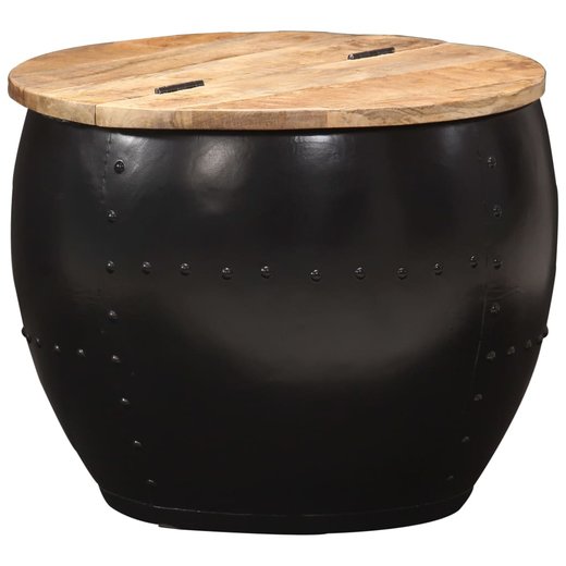 Couchtisch Rund 5343 cm Massivholz Mango