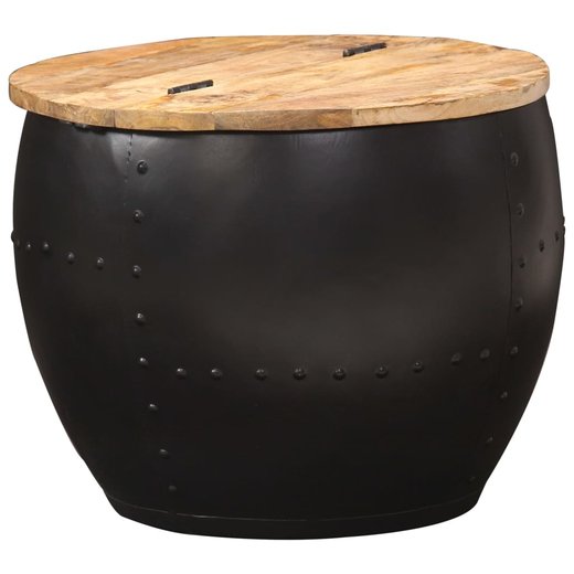 Couchtisch Rund 5343 cm Massivholz Mango
